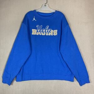 Nike‎ Jordan Sweatshirt Mens XL Blue UCLA Bruins University Crew Neck Pullover